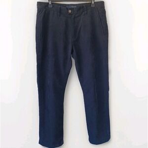 Mondo DiMarco Mens‎ Black Corduroy Straight Leg Pants 34x30 Flap Pocket Trousers